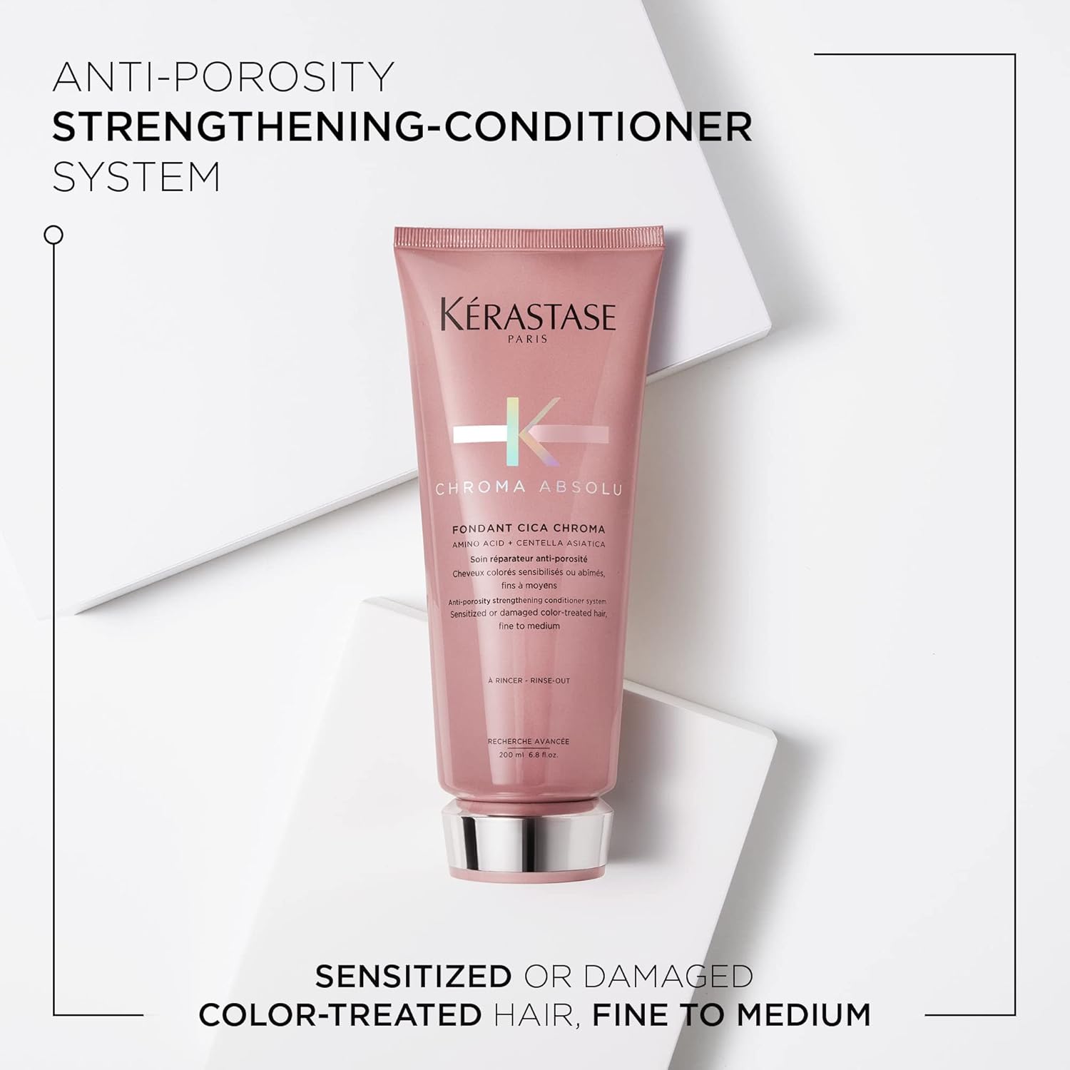 Kerastase Chroma Absolu Cica Chroma Strengthening Conditioner For Sensitive or Damaged Hair - Anti-Porosity, Improves Hair Health and Preserves Color Vibrancy With Lactic Acid - Image 3