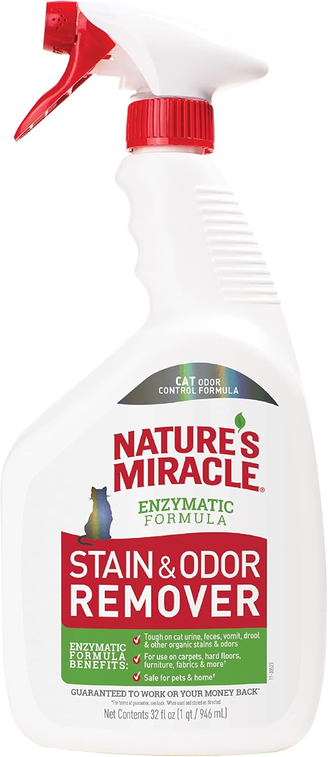Nature's Miracle Stain and Odor Remover, Spot Stain and Pet Odor Eliminator, Enzymatic Formula, 32 Ounce Spray - Image 2