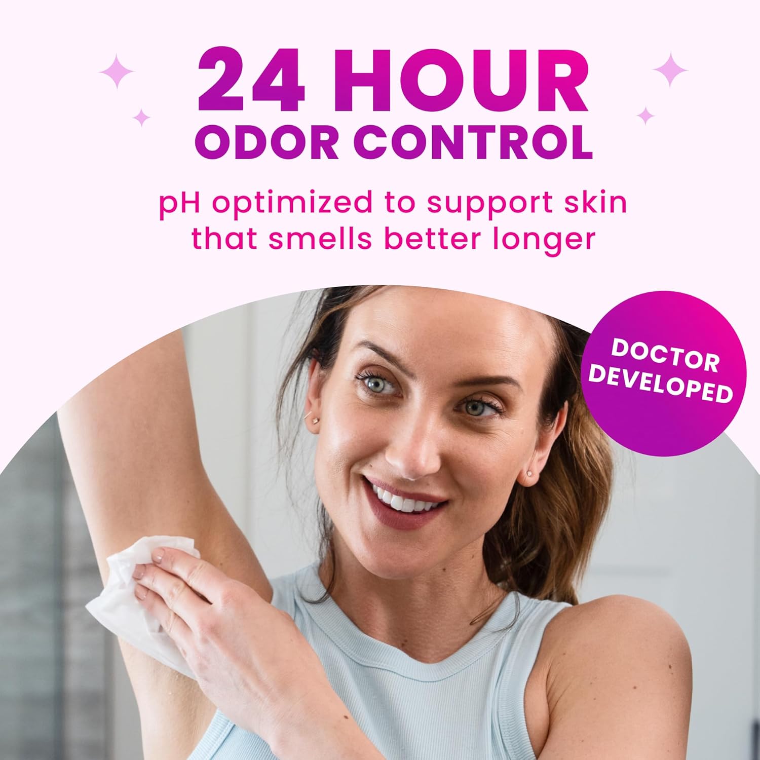 Lume Acidified Deodorant Wipes - 24 Hour Odor Control - Whole Body Deodorant Wipes - Aluminum Free, Baking Soda Free, Skin Loving - Flushable - 15 Count - 3 Pack (Soft Powder) - Image 3