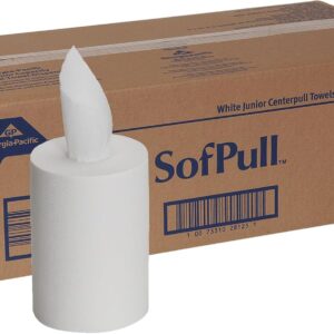 Georgia-Pacific SofPull Junior Centerpull Premium Paper Towel by GP PRO, Georgia-Pacific, White, 28125, 8 Rolls Per Case