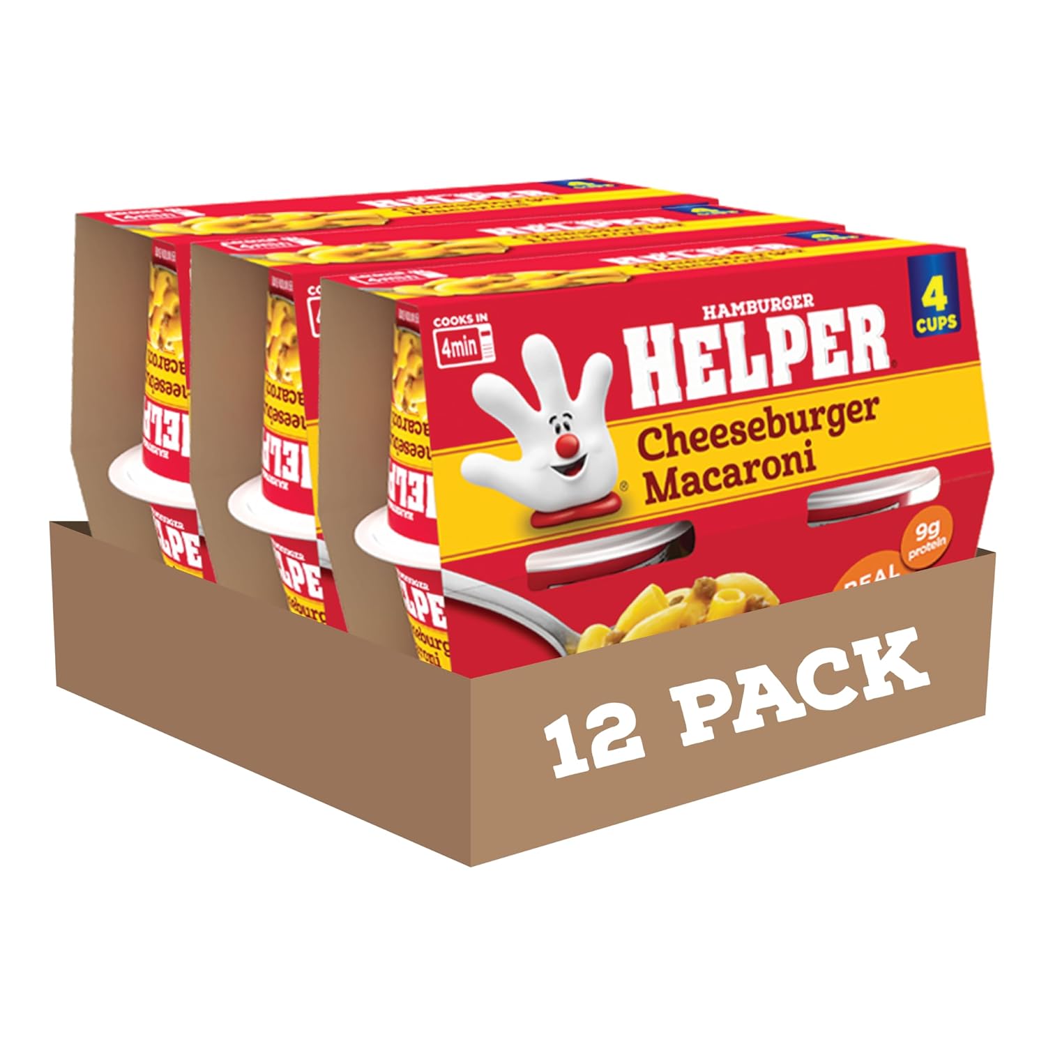 Hamburger Helper Cheeseburger Macaroni Microwave Cup (2 oz - 12 Pack) No Artificial Flavors, Ready in 4 Minutes, Quick Meals for Midweek Dinners, Busy Evenings & Families On-the-Go,Contains Milk, Soy - Image 2