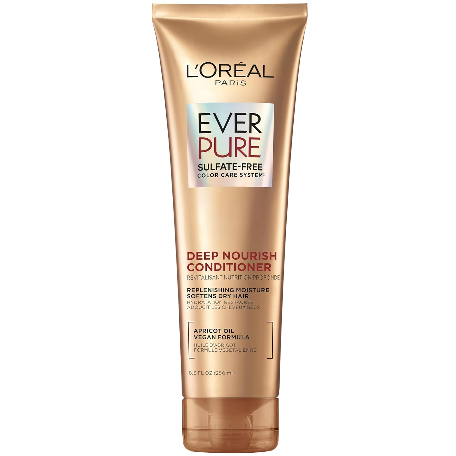 L'Oreal Paris Hair Conditioner for Dry Hair, Triple Action Hydration, Apricot Oil Infused, EverPure, 8.5 Fl Oz (Packaging May Vary) - Image 2