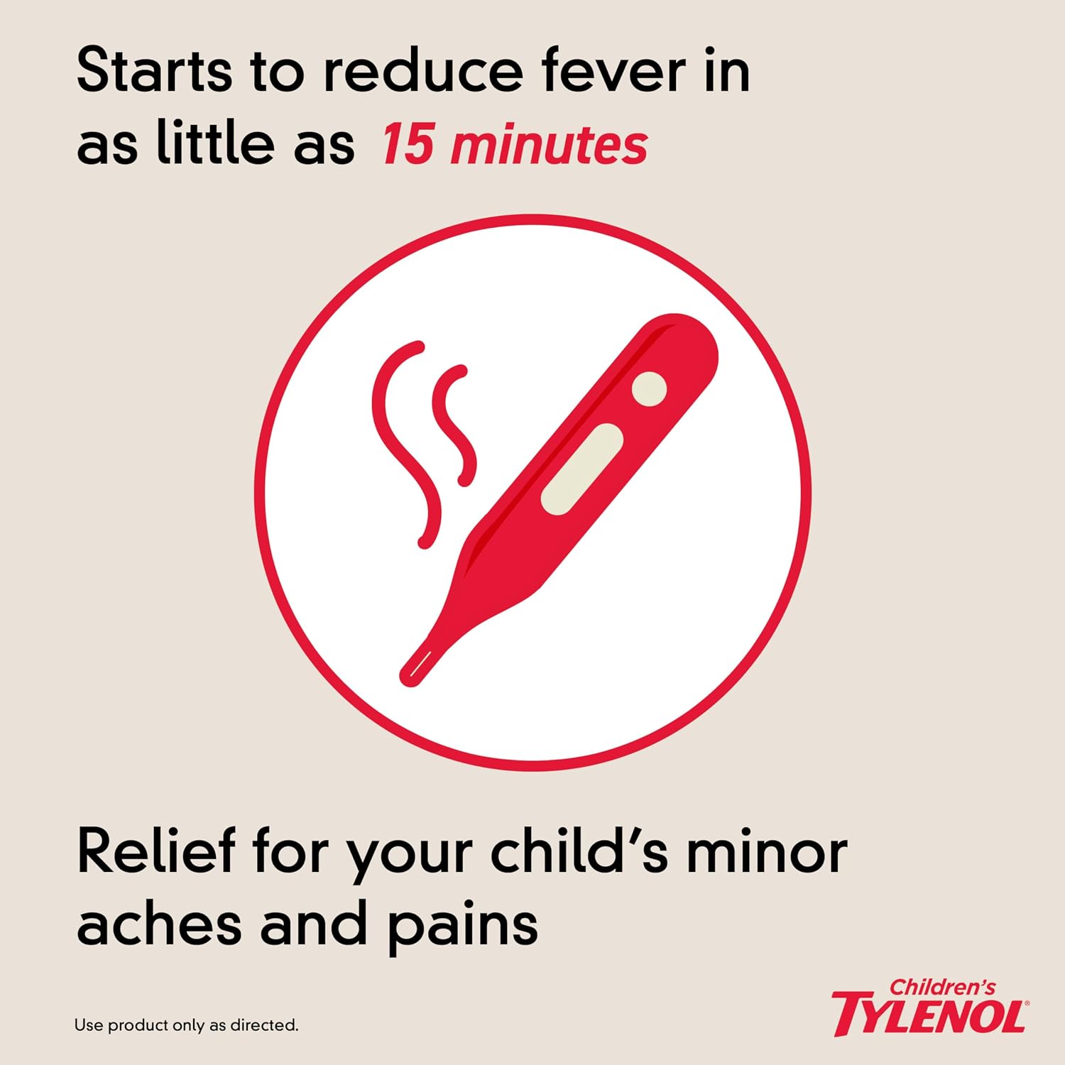 Children's Tylenol Liquid Oral Suspension Medicine, Acetaminophen Pain Reliever & Fever Reducer for Cold + Flu Symptoms & Sore Throat, Aspirin-, Ibuprofen- & Alcohol- Free, Grape, 4 fl. oz - Image 5