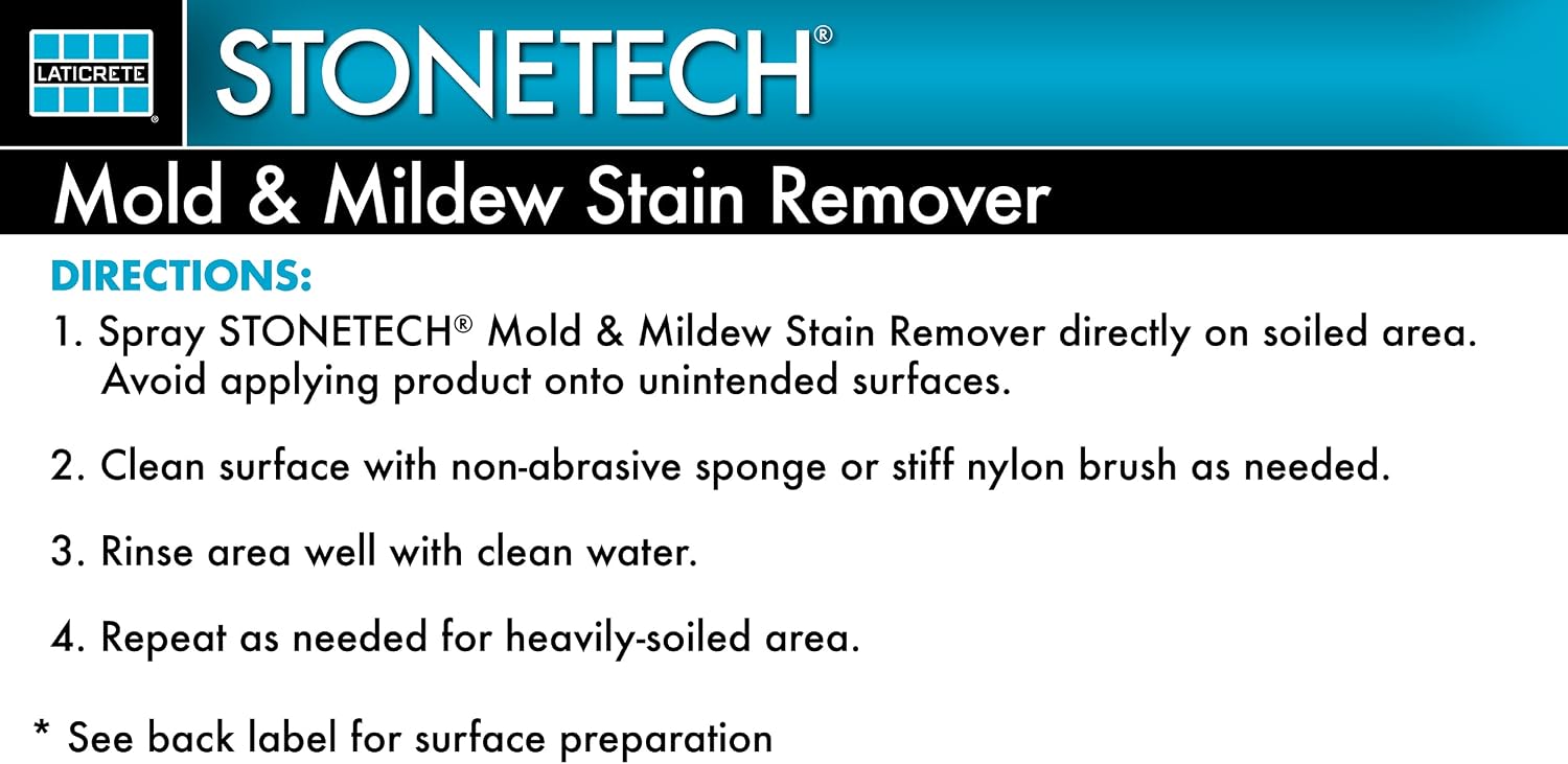 StoneTech Mold & Mildew Stain Remover, 24OZ (709ML) Spray Bottle - Image 6