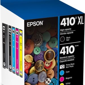 EPSON 410 Claria Premium Ink High Capacity Black & Standard Color Cartridge Combo Pack (T410XL-BCS) Works with Expression XP-530, 630, 640, 7100, 830