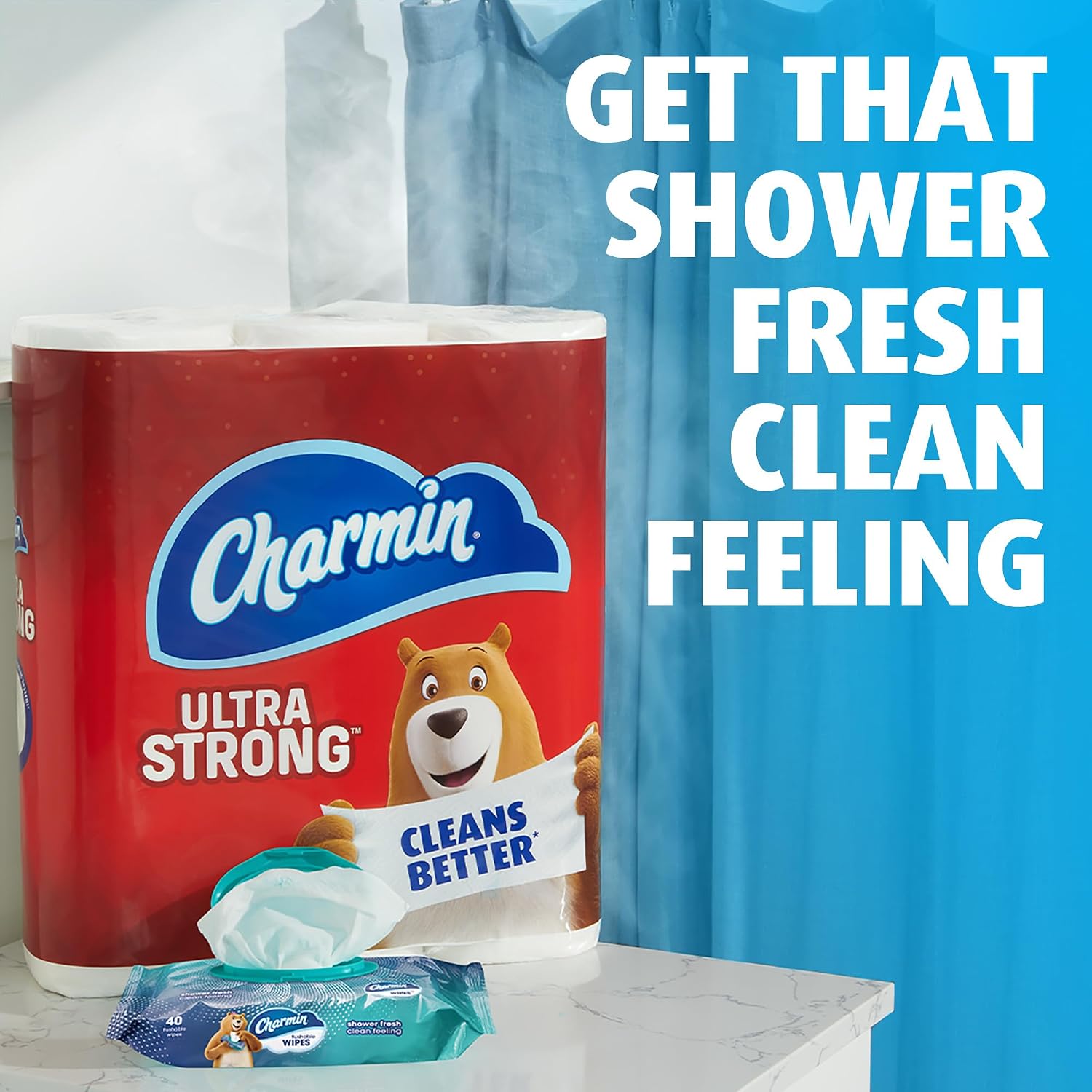 Charmin Flushable Wipes, 160 Total Wipes (4 Packs of 40) - Image 6