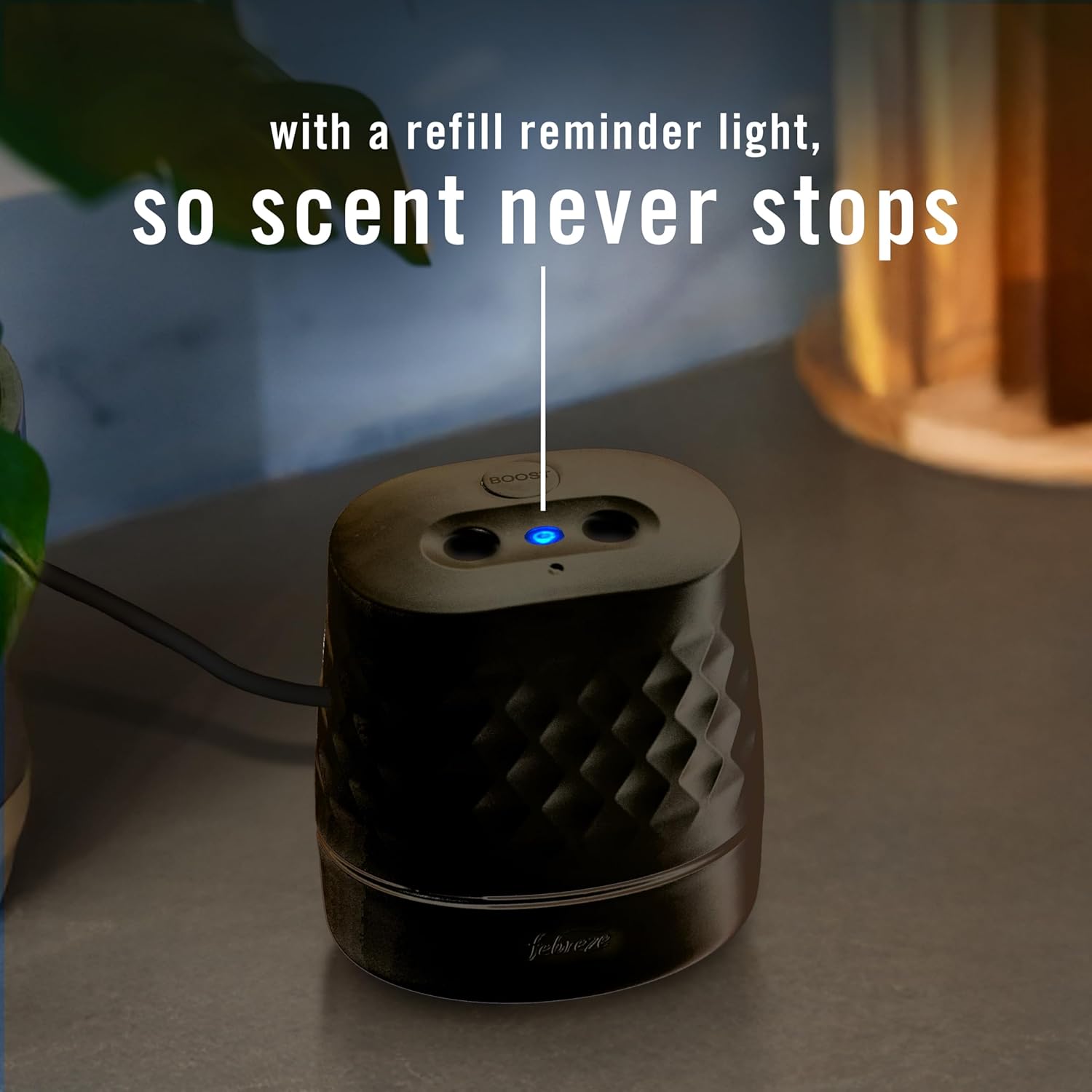 Febreze Plug Scent Booster in Black, Continuous Scent Device Oil Diffuser, Compatible with Febreze Air Freshener Plug in Refills - Refills not Included - Image 10