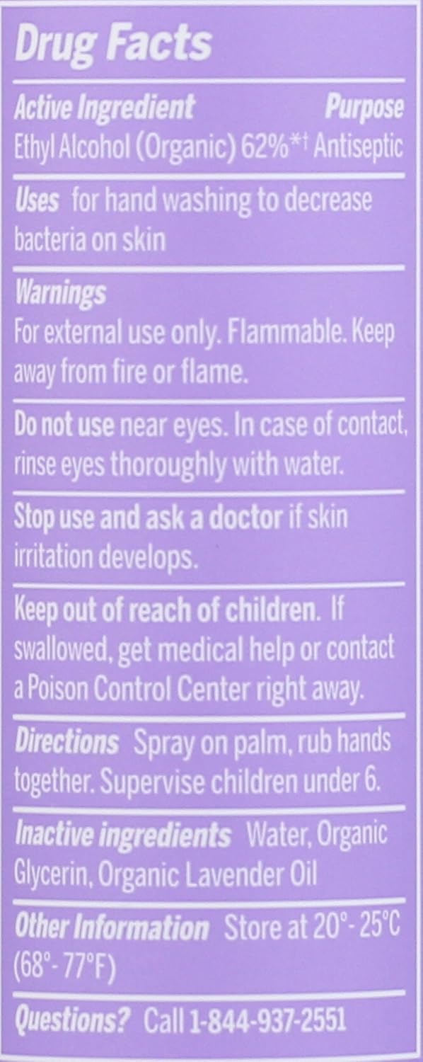 Dr. Bronner's Hand Sanitizer - Lavender - 2 Oz - Image 5