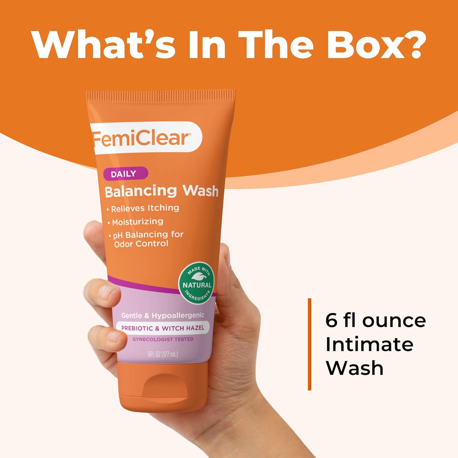 FemiClear Soothing Daily Feminine Wash - Feminine Care Wash for Itching & Irritated Skin, Feminine Hygiene Products, Essentials for Vaginal Health, PH Balance for Women (6FL oz) - Image 7
