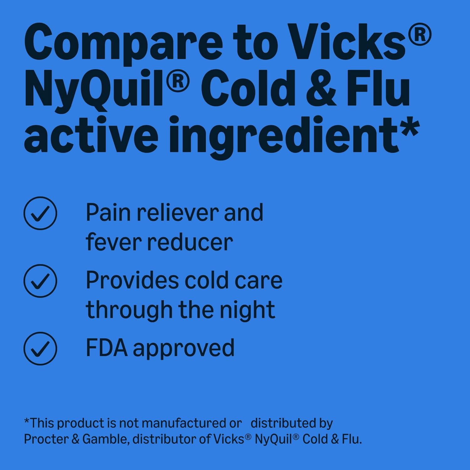 Amazon Basics Nighttime Severe Cold and Flu Syrup, Max Strength, Multi-Symptom Relief for Adults and Children 12 Years and Older, Berry Flavor, 12 fl oz (Previously Care) - Image 3