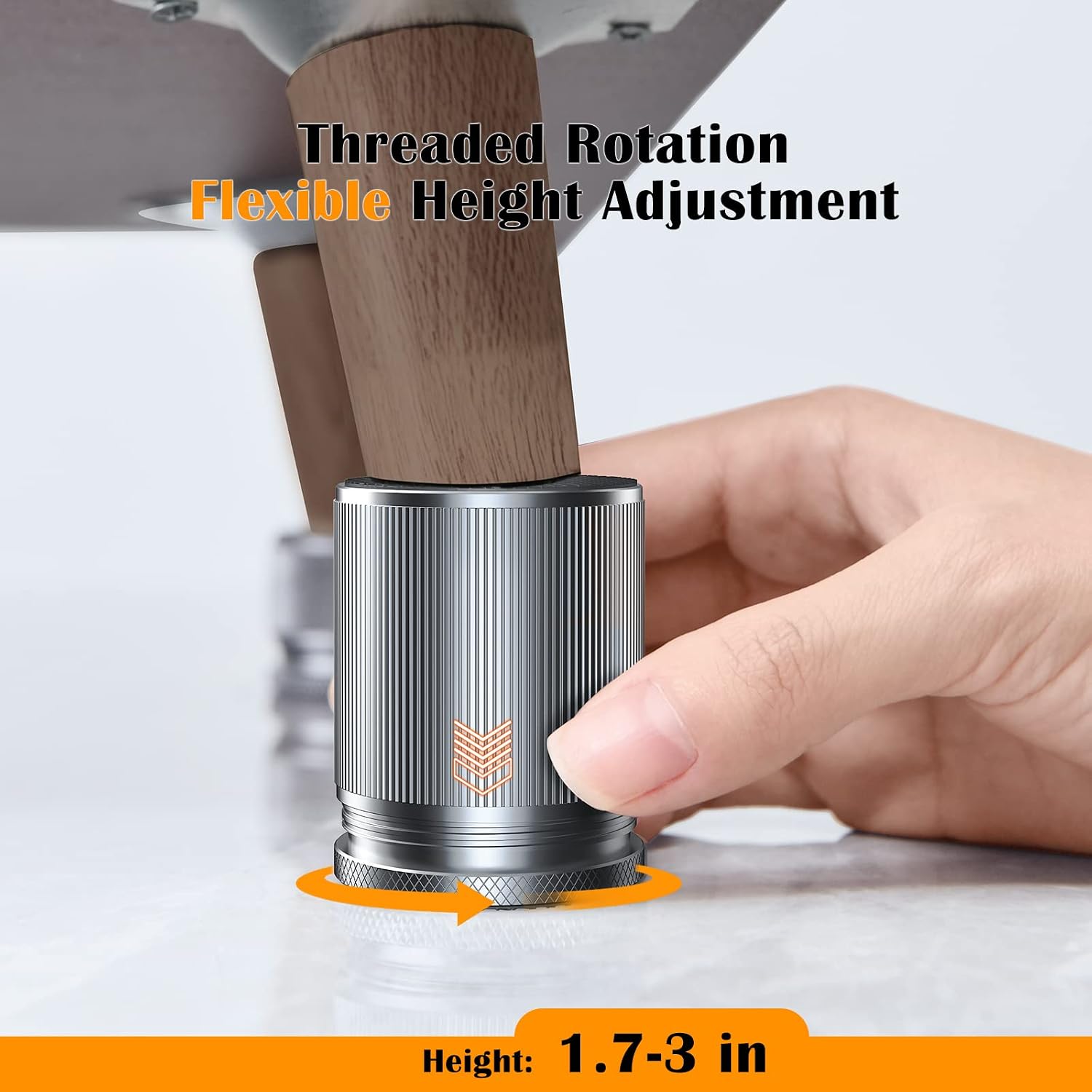 Bed Risers, 3 inch Bed Riser for Adjustable Base,4 Pcs Metal Furniture Risers Heavy Duty Suitable for Bed,Sofa,Dresser,Tables, TV Cabinet etc (Sliver 4 Pcs) - Image 4