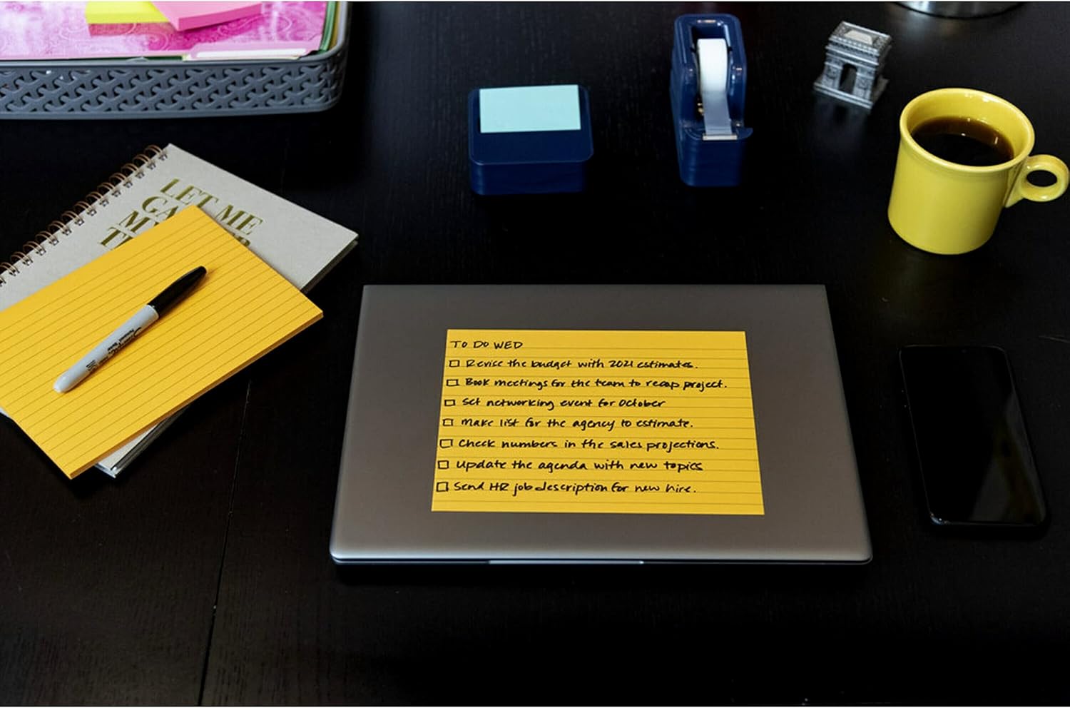 Post-it Super Sticky Lined Notes, 4 Sticky Note Pads, 8 x 6 in., School Supplies, Office Products, Sticky Notes for Vertical Surfaces, Monitors, Walls and Windows, Energy Boost Collection - Image 12