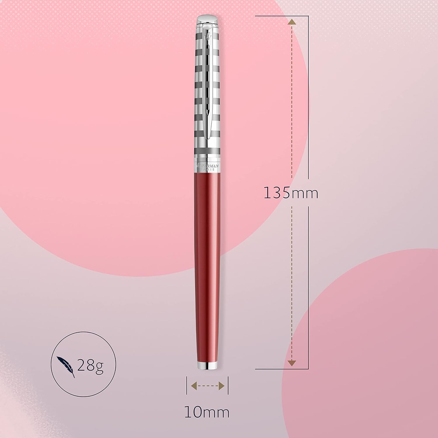 Waterman Rollerball Pen, Hemisphere French Riviera Collection, Le Club Red, Fine Point - Image 4