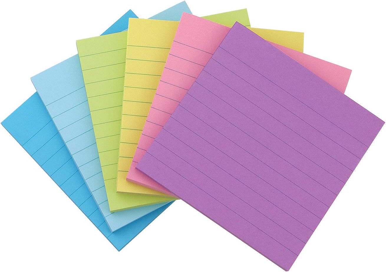 Early Buy Lined Sticky Notes with Lines 4x4 Self-Stick Notes 6 Candy Color 6 Pads, 60 Sheets/Pad - Image 3