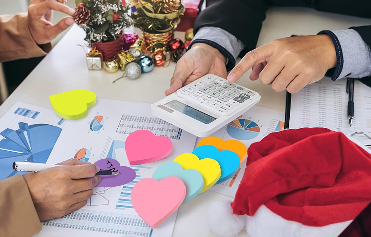 Heart Sticky Notes 3x3 in, 8 Pads, Super Cute Bright Color Strong Adhesive Post, Clean Removal, 82 Sheets/pad - Image 6