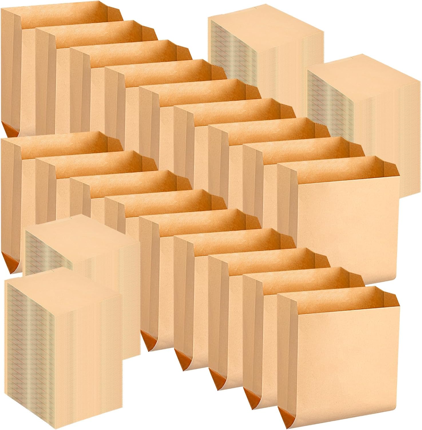 Thenshop 200 Pcs Waxed Kraft Feminine Hygiene Liner Bag, Business Restroom Bathroom Personal Dispensers 7.5 x 10" Waste Receptacle Paper Liners, Sanitary Napkin Disposal Bags, Kraft Bag - Image 2