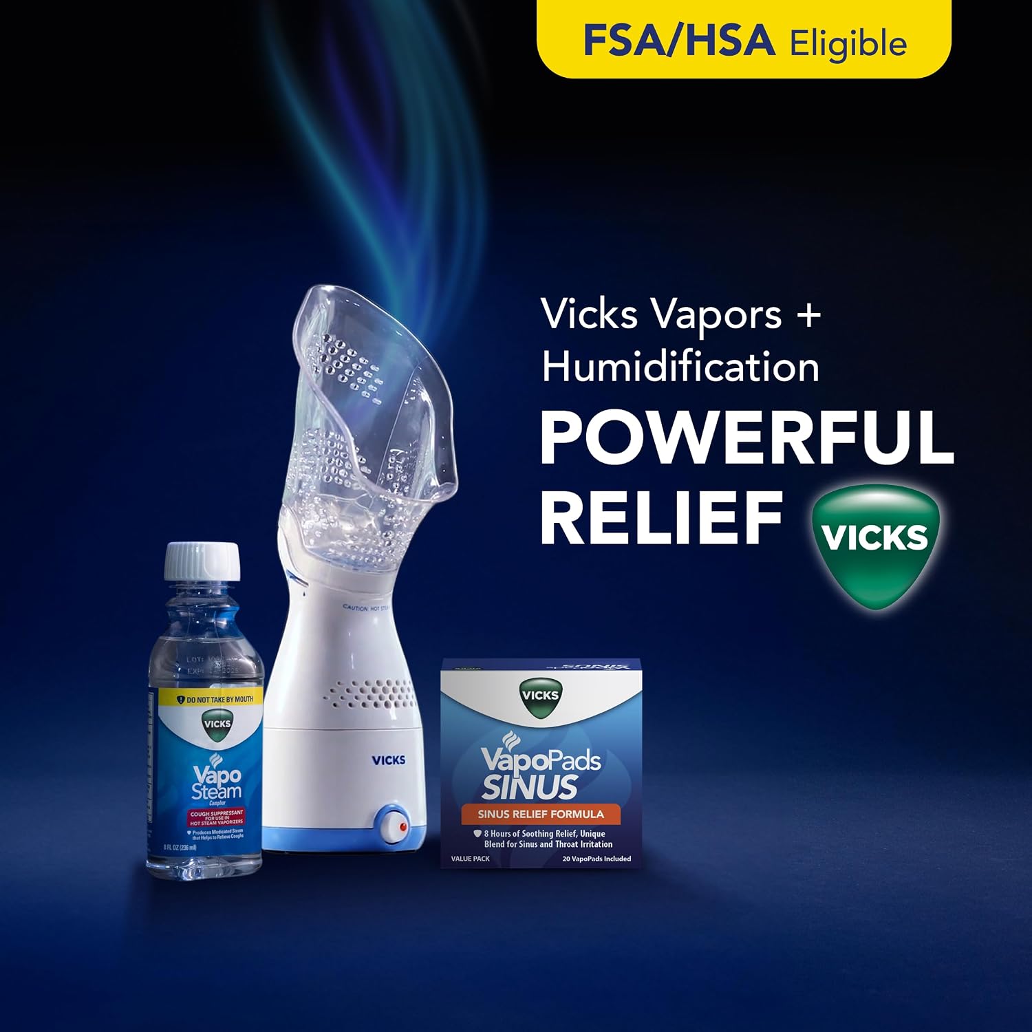 Vicks VapoPads Plus with Sinus Relief Formula - Vapor Pads Refill for Vicks Humidifiers and Steam Inhalers, Scent Pads for Congestion Relief, 20-Pack, Box Color May Vary - Image 7