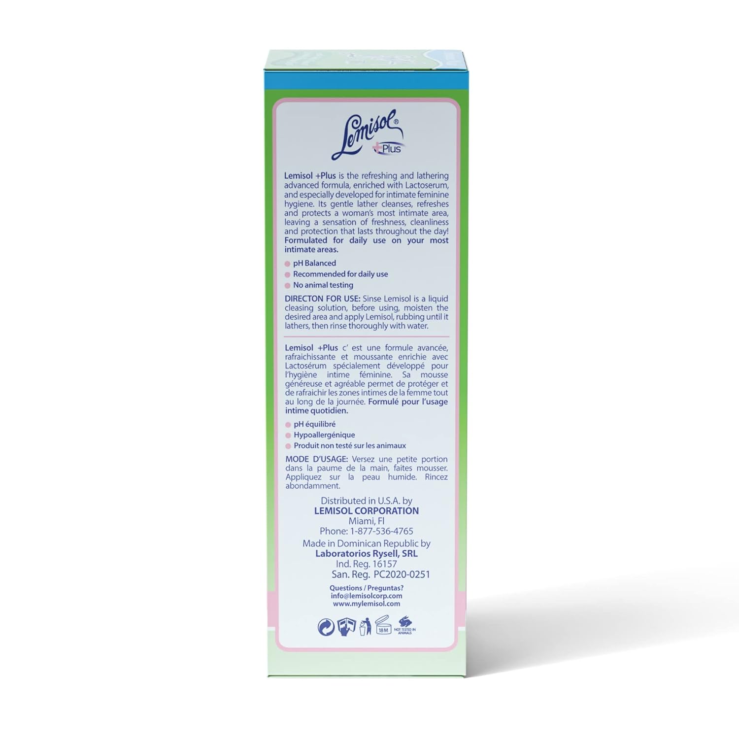 Lemisol Plus Gentle Daily Cleanser, Original Refreshing Formula, 16 Fl Oz - Image 3