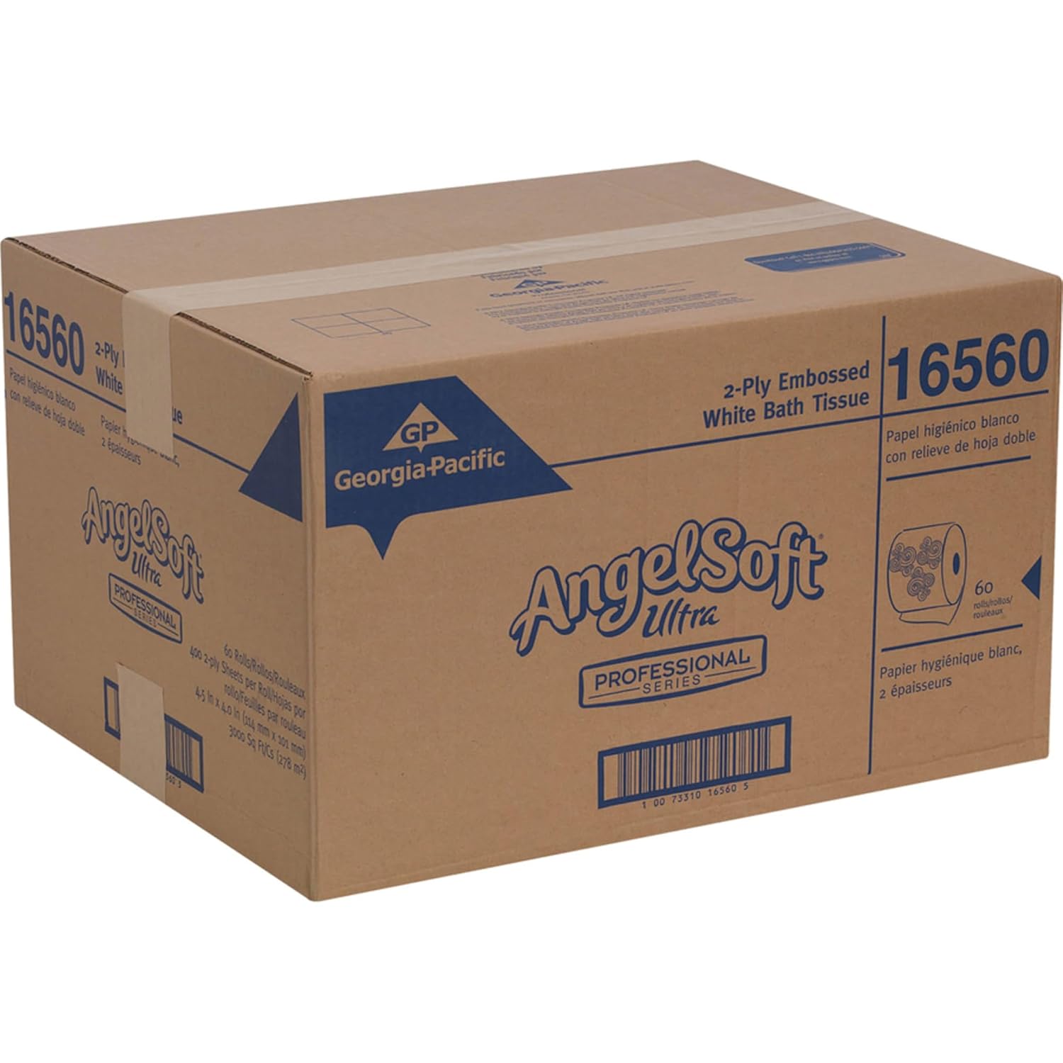 Angel Soft Ultra Professional Series 2-Ply Embossed Toilet Paper by GP PRO 1632014 400 Sheets Per Roll 20 Rolls Per Convenience Case - Image 7