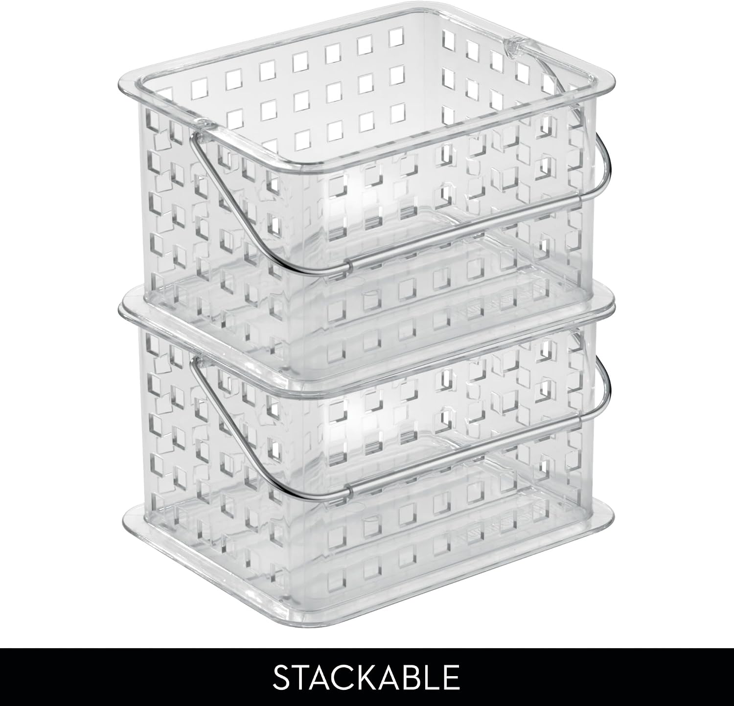 iDesign Small Clear Shower Caddy with Handle, Portable Shower Organizer for Dorm or Bathroom, 3-Pack - Image 6