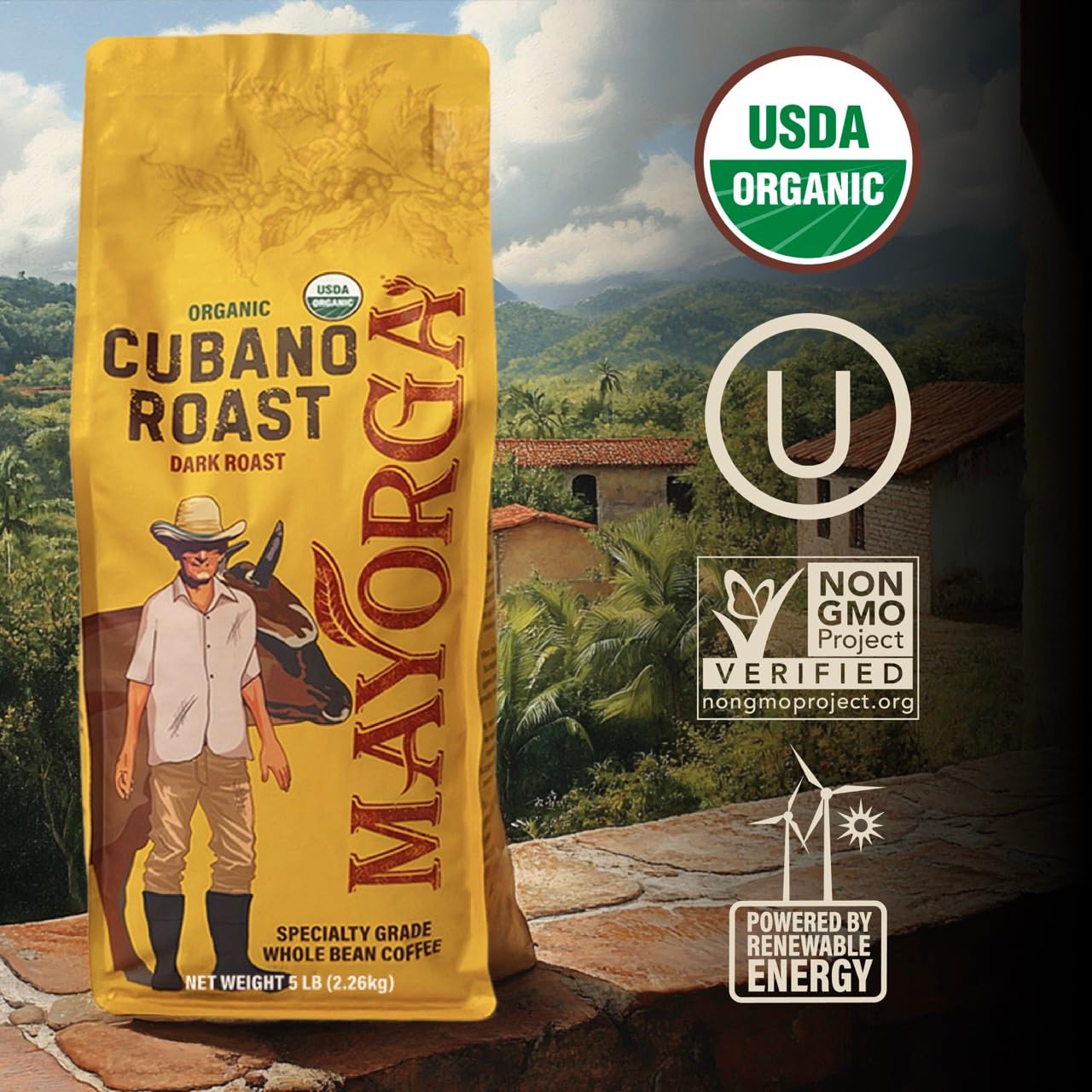 Mayorga Dark Roast Coffee 5lb bag Cubano Roast 100% Arabica Café Whole Coffee Beans - Smoothest Organic Coffee - Specialty Grade, Non-GMO, Direct Trade - Image 7