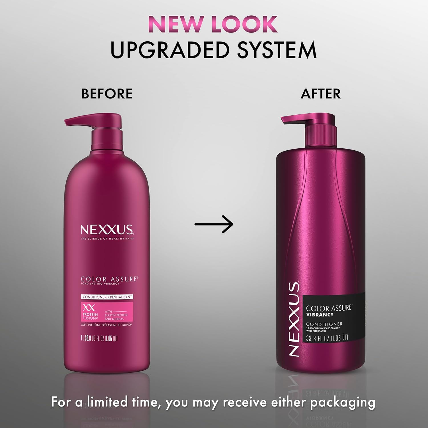 Nexxus Color Assure Conditioner for Vibrancy for Color Treated Hair Powered by Chromabond Sealer with Citric Acid 33.8 oz - Image 4