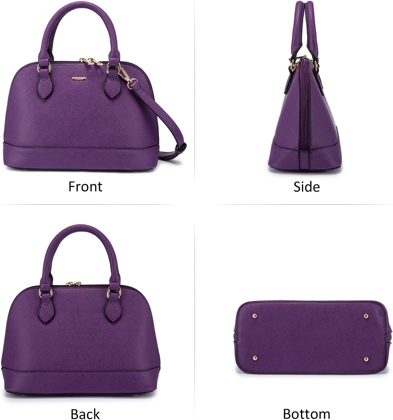 LOVEVOOK Purse for Women Crossbody Bags Classic Double Zip Top Handle Dome Satchel Bag - Image 9