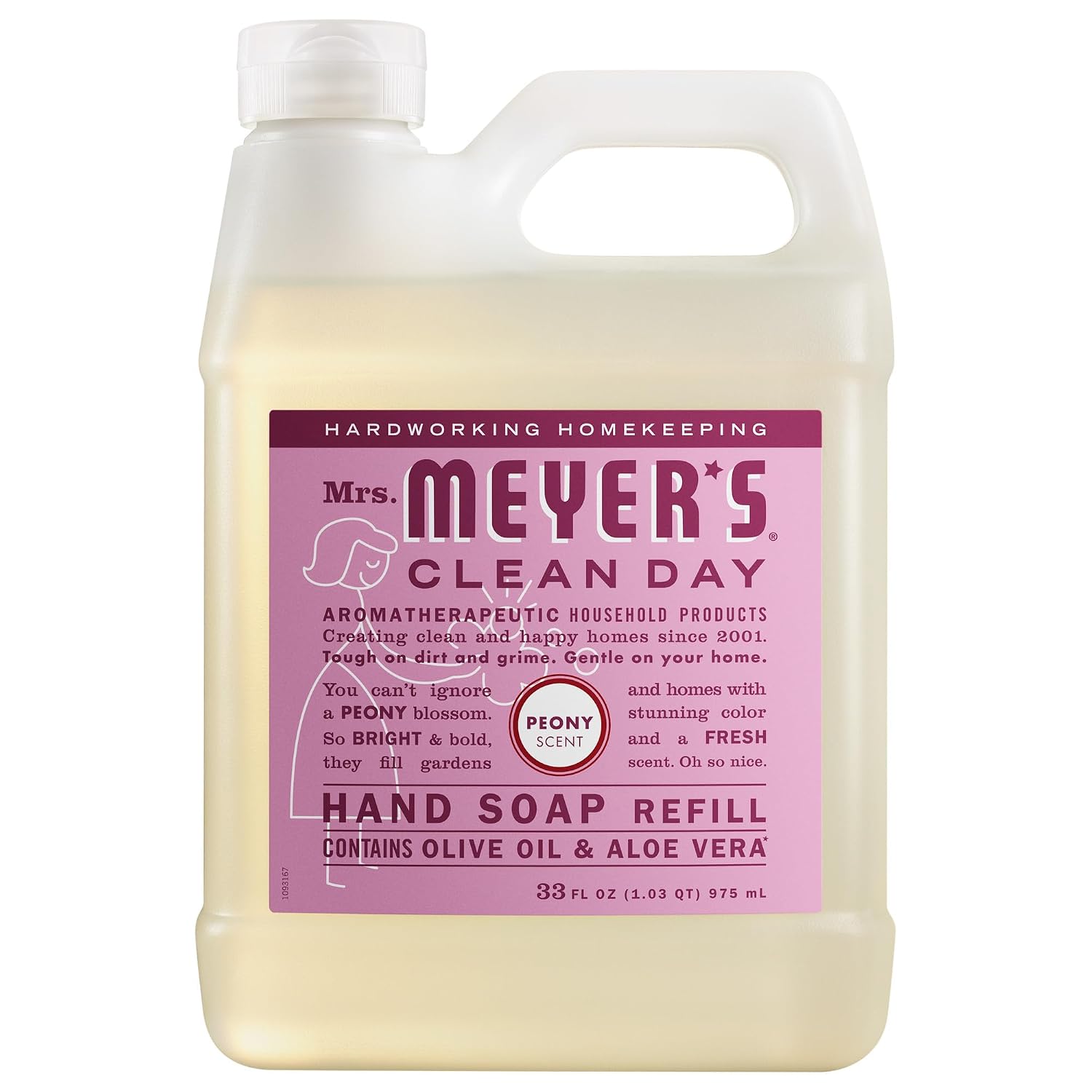 MRS. MEYER'S CLEAN DAY Liquid Hand Soap Refill, Cruelty Free and Biodegradable Hand Wash Made with Essential Oils, Peony Scent, 33 oz - Image 2