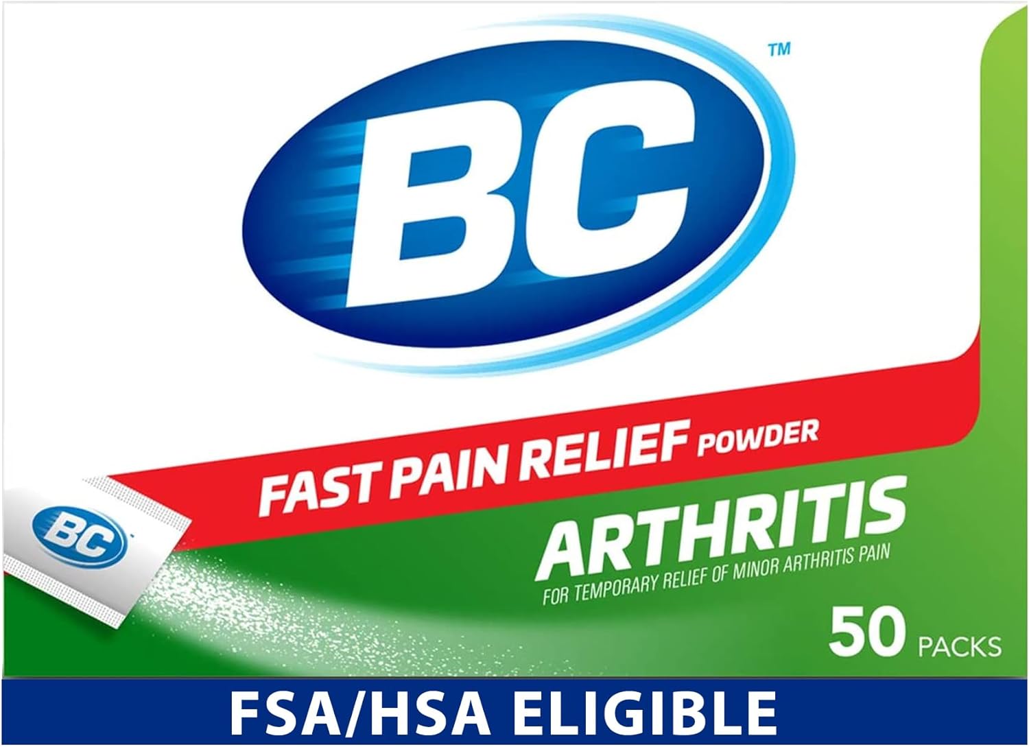 BC Pain Relief Powder, Arthritis Pain, 50 ct (Pack of 1) - Image 2