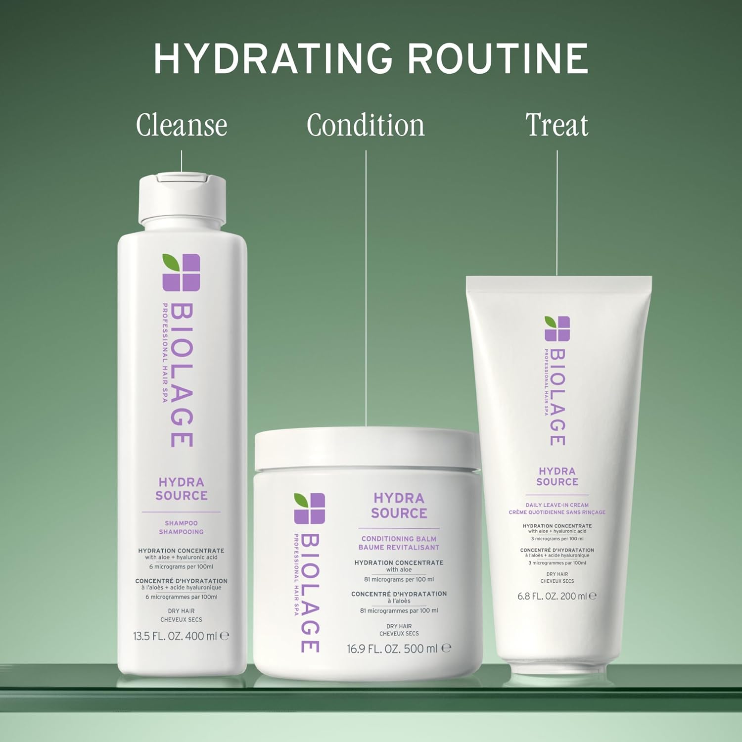 Biolage Hydra Source Conditioning Balm - Moisturizes, Detangles & Adds Softness, For Dry Hair, Infused with Fermented Aloe & Micro-Filtered Hyaluronic Acid, Vegan & Paraben-Free - Image 9