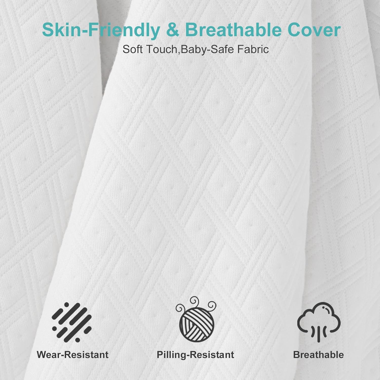 EDILLY 3 Inch Cooling Gel Memory Foam Mattress Topper Queen Size,with Removable & Washable Bamboo Cover,Soft Breathable Mattress Pad,Bed Topper for Back Pain Relief (60x80) - Image 6