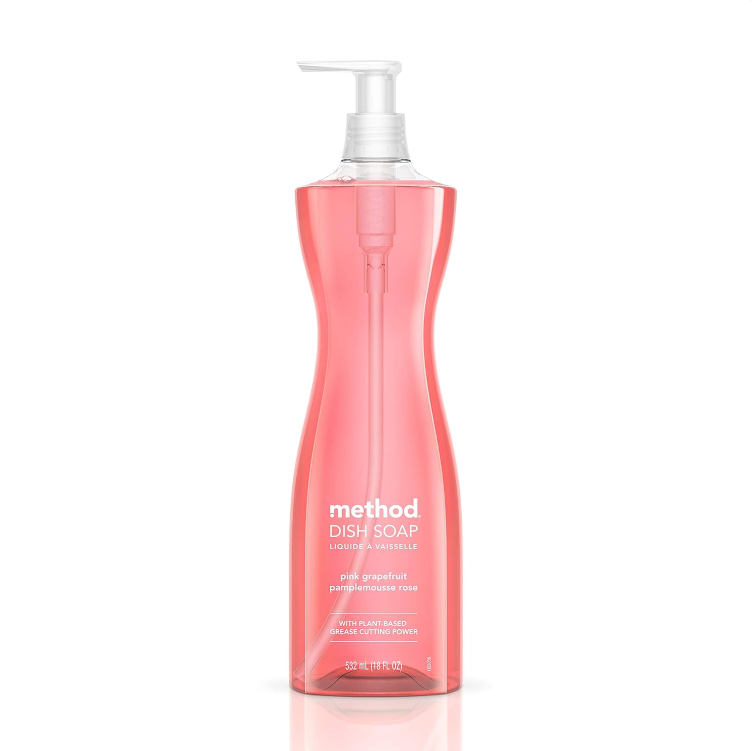 Method Dish Soap, Pink Grapefruit, 18 Ounce, 1 pack, Packaging May Vary - Image 2