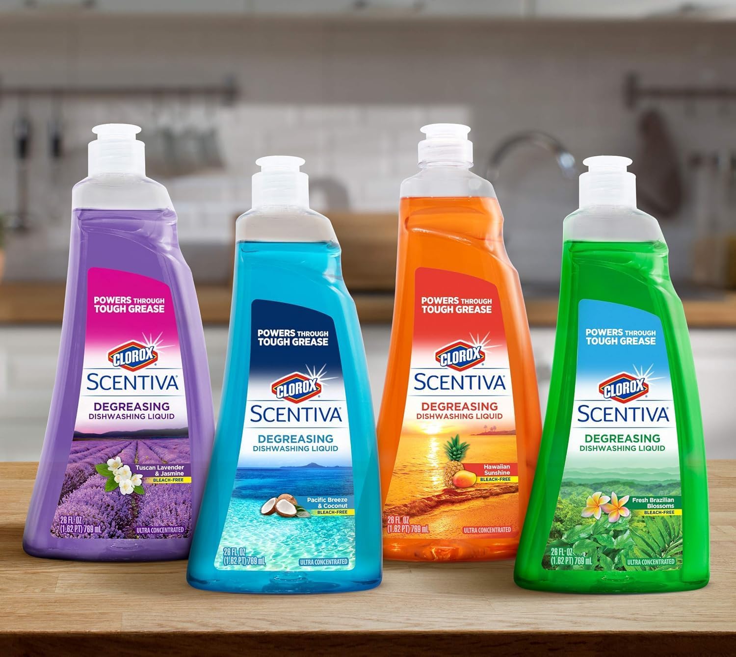 Clorox Scentiva Liquid Dish Soap, Tuscan Lavender and Jasmine Scent - Ultra-Concentrated Dishwashing Liquid That Cuts Through Grease and Food Residue, Bleach-Free, 26 Fl Oz - Image 5