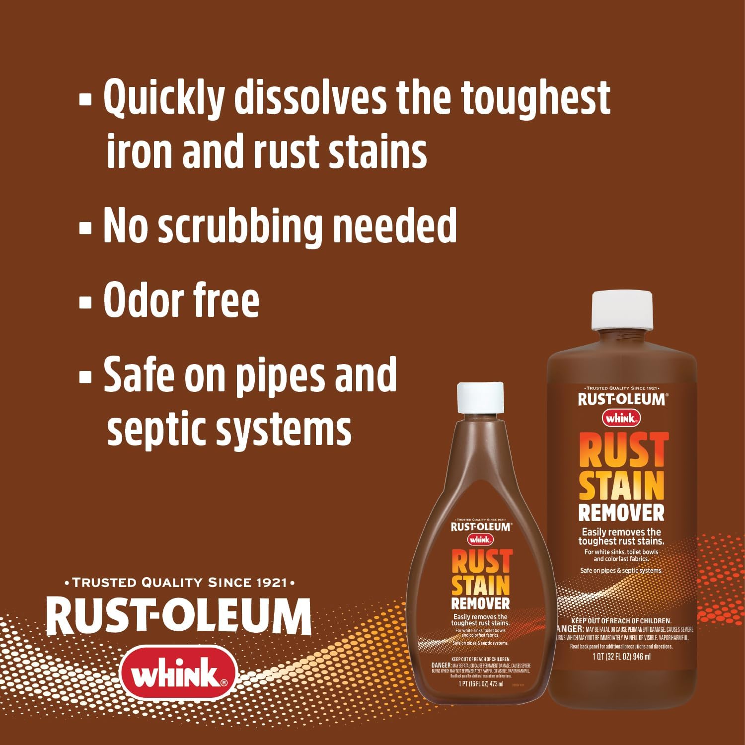 Rust-Oleum Whink Rust Stain Remover | Heavy-Duty Iron Stain Remover for White Toilets & Sinks, Colorfast Fabric & Carpets | 16 oz - Image 5