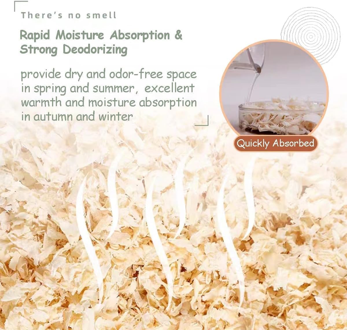 MANON ROSA Wood Shavings for Bird Bedding - Natural Aspen Soft Low-Dust & Odor-Control Nesting Material for Parakeets Parrots Rabbits Cockatiel for Cages, Nest Boxes, Small Pet Litter - Image 5