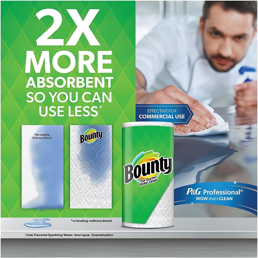 Bounty® Select-A-Size® Double 2-Ply Paper Towels, 98 Sheets Per Roll, Pack of 12 Rolls - Image 3
