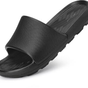 Shower Shoes for Men Women with Arch Support Non Slip Quick Drying Slides College Dorm Bathroom Sandals Pool Slides Lightweight Beach Sandals