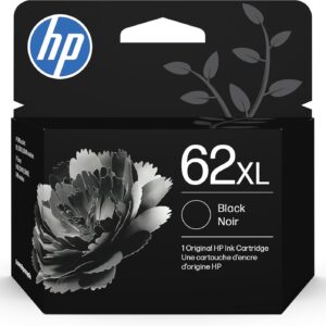 HP 62XL Black High-Yield Ink Cartridges | Works with Printer Series: Envy 5540, 5640, 5660, 7640, OfficeJet 5740, 8040, OfficeJet Mobile 200, 250 | Instant Ink Eligible | C2P05AN | Packaging May Vary