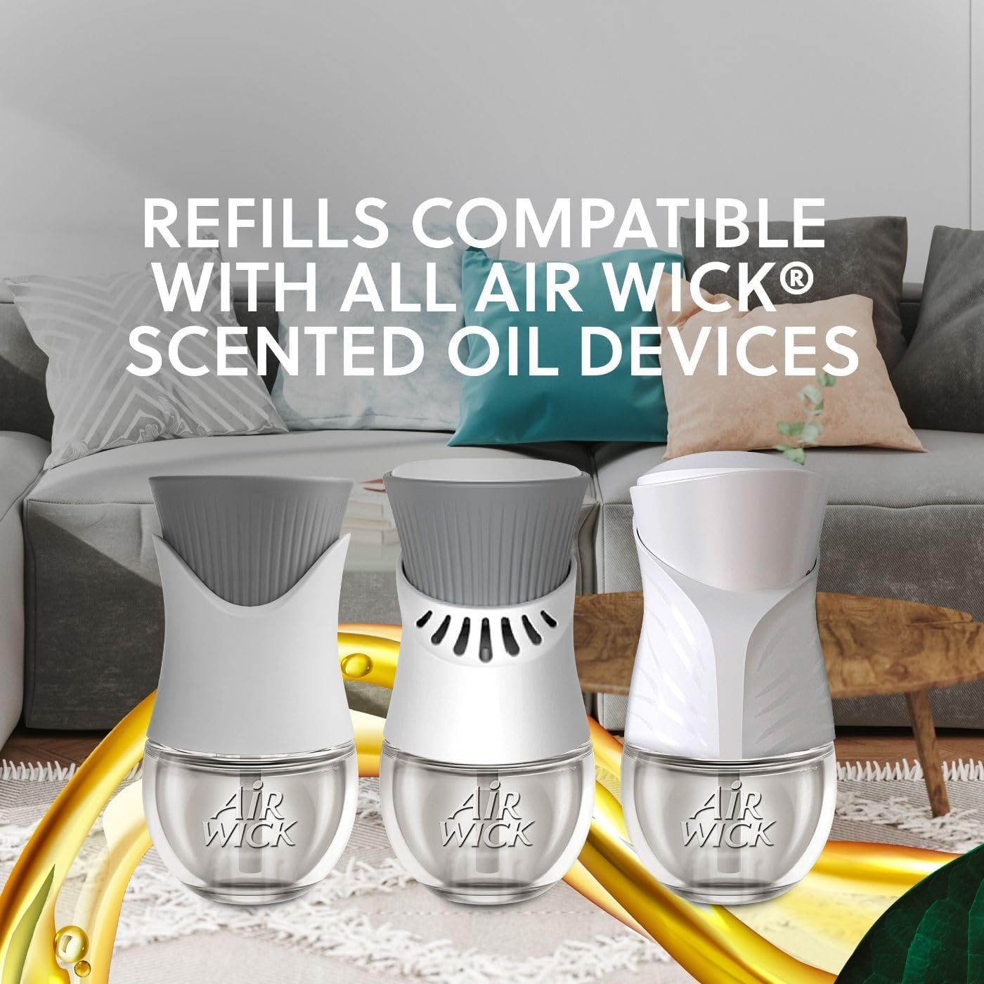 Air Wick Plug-In Scented Oil Refills, 5 Count, Calming Sea Spray & Breeze, Air Freshener, Essential Oils - Image 4