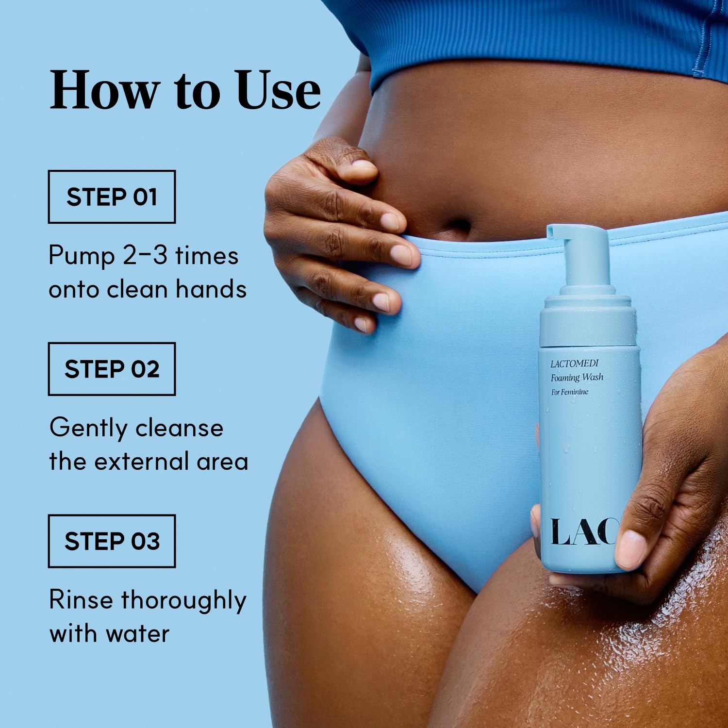 LACTOMEDI Feminine Foaming Wash | Gentle Foam Cleanser for Intimate Hygiene | pH-Balanced Formula for Sensitive Skin | Yeast infection treatment | EWG Green Certification | 5.07 fl oz. - Image 9