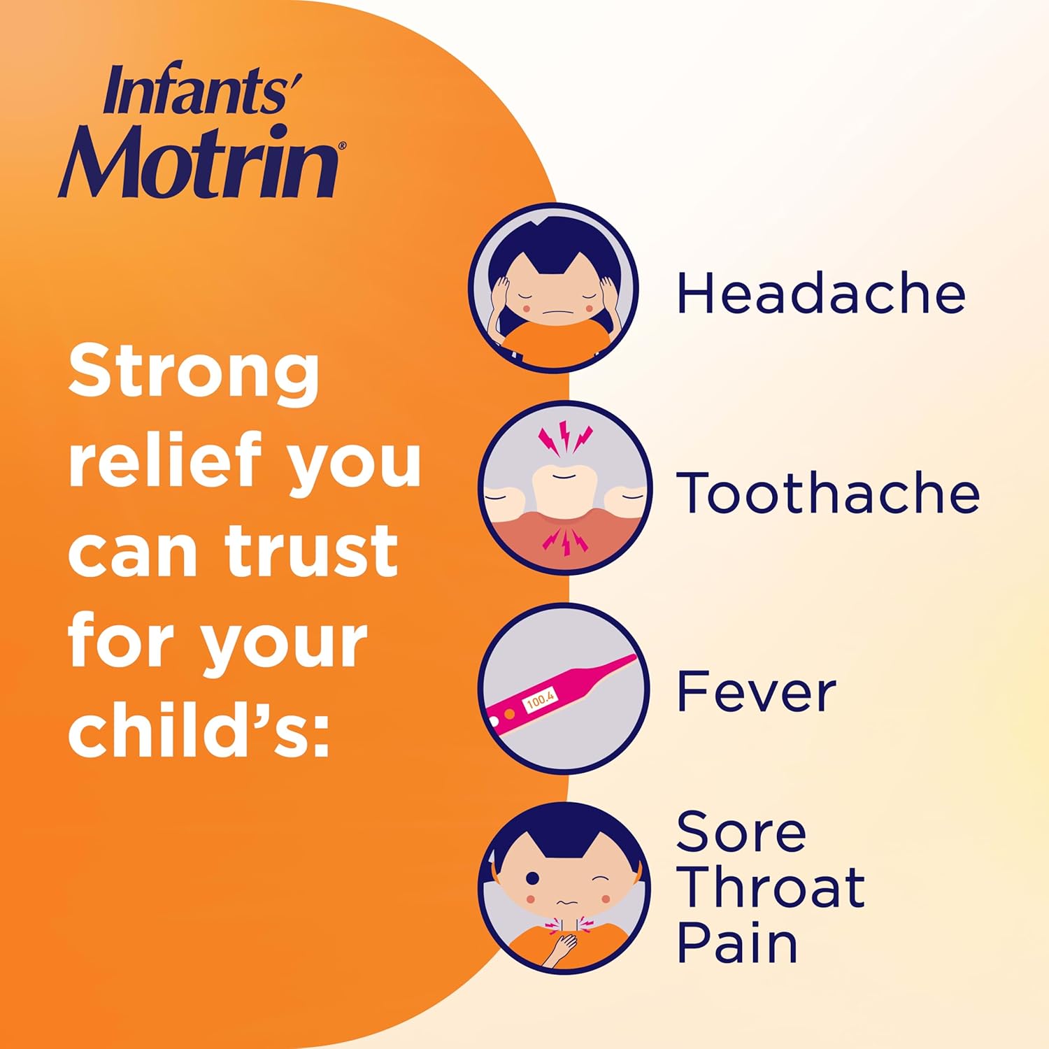 Motrin Infants' Ibuprofen, Fever Reducer, Dye and Alcohol Free, Concentrated Drops, Oral Suspension, Includes Clear Syringe with Markings for Dose Measuring, Berry Flavor 1 Fluid Ounce - Image 3