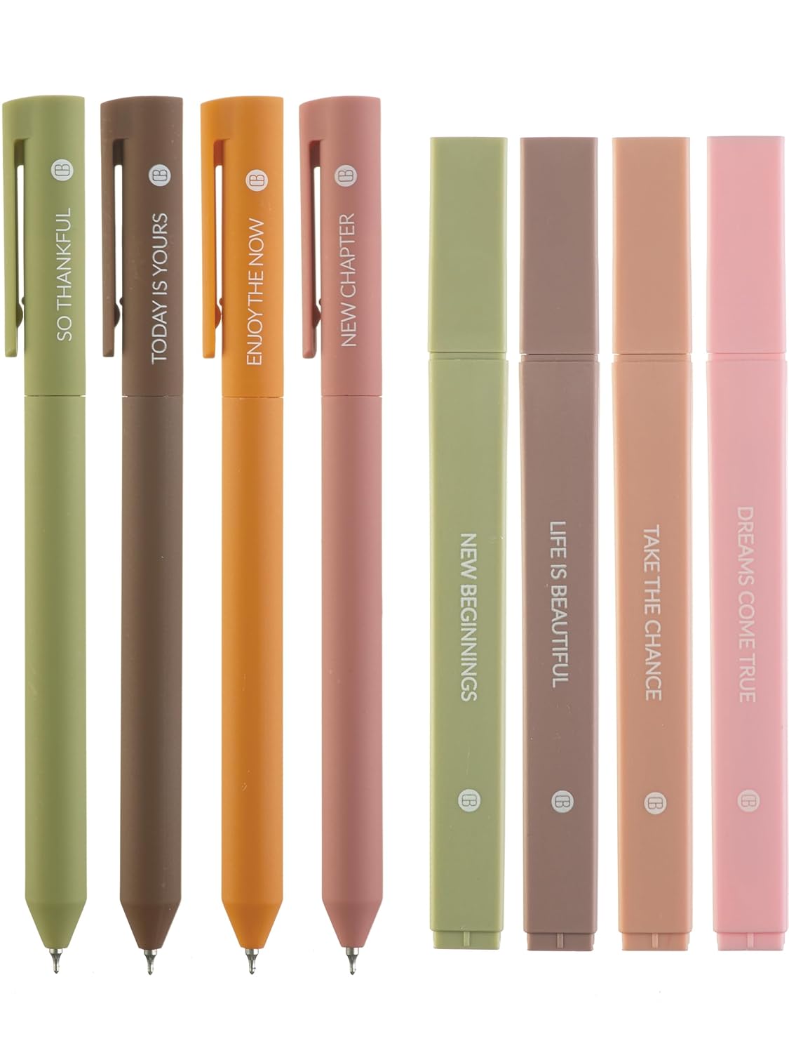 DIVERSEBEE Aesthetic Highlighters and Gel Pens, Earthy Bible Highlighters No Bleed, 8 Pack Assorted Colors Cute Journaling Pens, Bible Study Supplies (Dreams) - Image 2