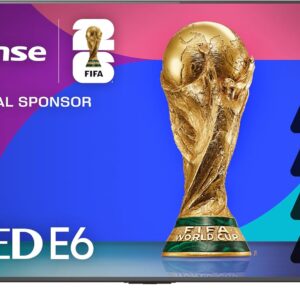 Hisense 75″ E6 Cinema Series Hi-QLED 4K UHD Smart Fire TV (75E6QF, 2025 Model) – AI Light Sensor, Dolby Vision · Atmos, Voice Remote with Alexa, Motion Rate 120, HDR 10+ Adaptive, Game Mode Plus