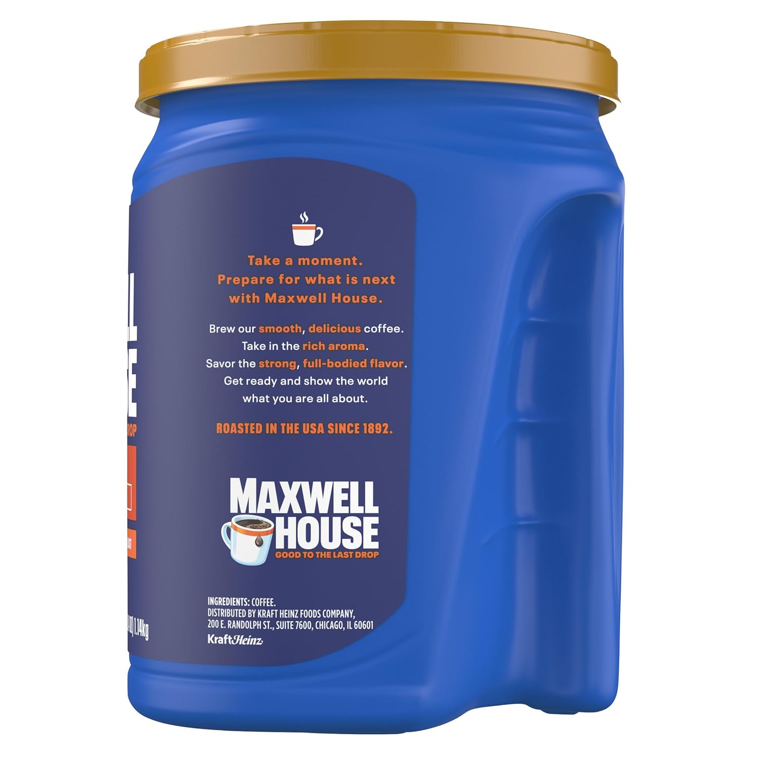 Maxwell House Ground Coffee, Kosher, 1 Canister, for Mornings and Afternoon Pick-Me-Ups, Wake Up Roast, Medium Roast, 40.4 oz - Image 7