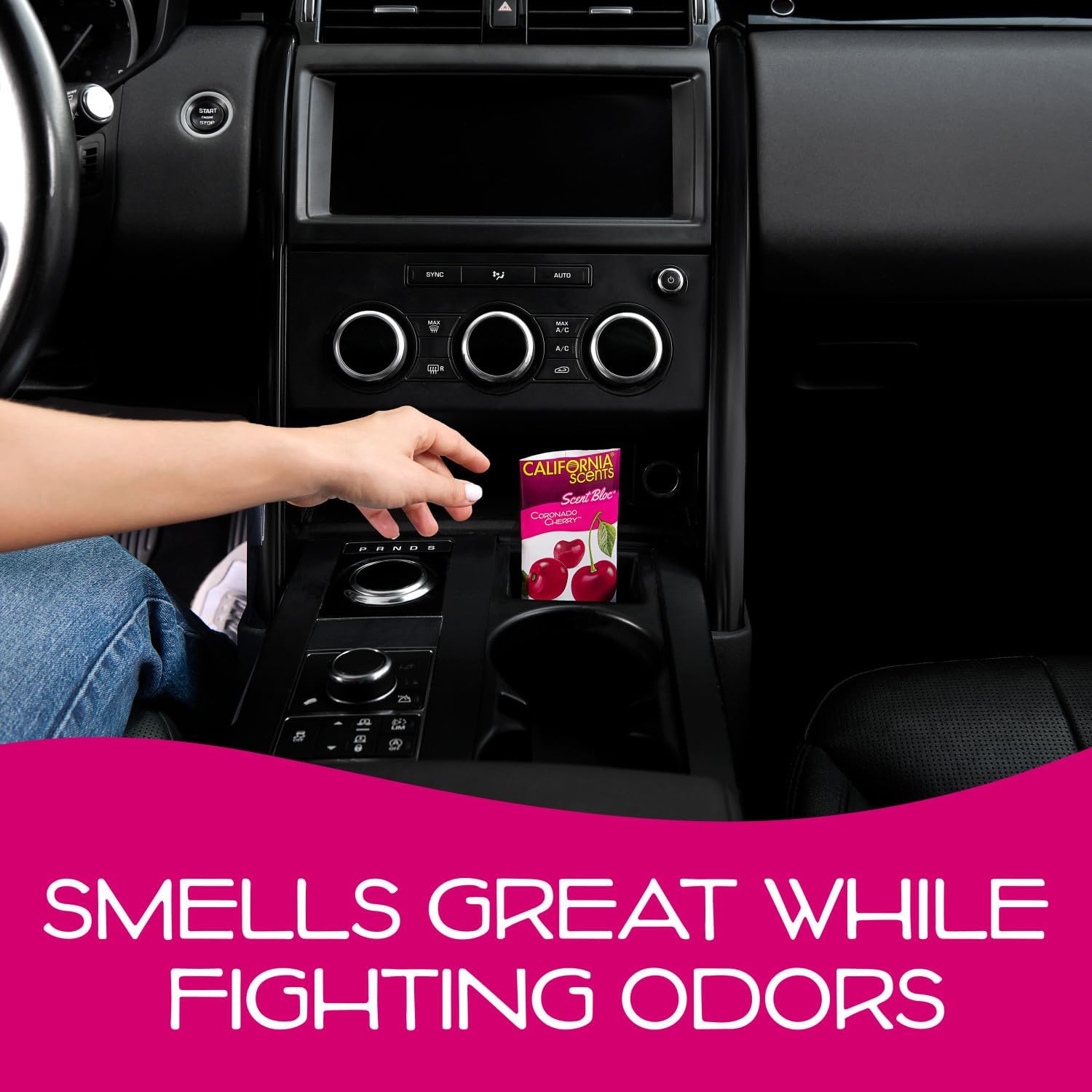 California Scents Power Bloc Car Air Freshener, Coronado Cherry Scent, 6 Pack - Image 5