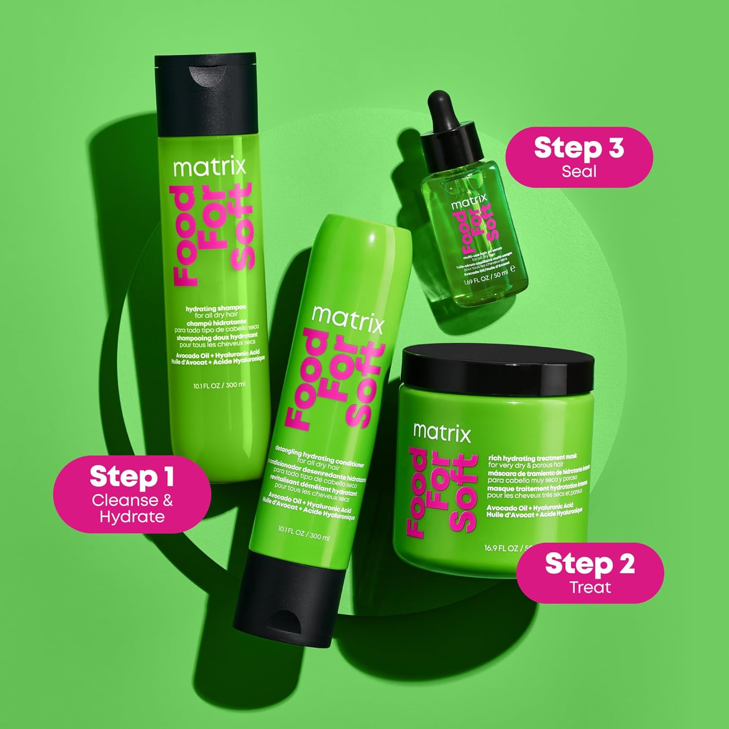 MATRIX Food For Soft Hydrating Conditioner For Dry and Brittle Damaged Hair - Moisturizes, Softens & Smooths, With Avocado Oil & Hyaluronic Acid, Vegan, For All Hair Types - Image 9