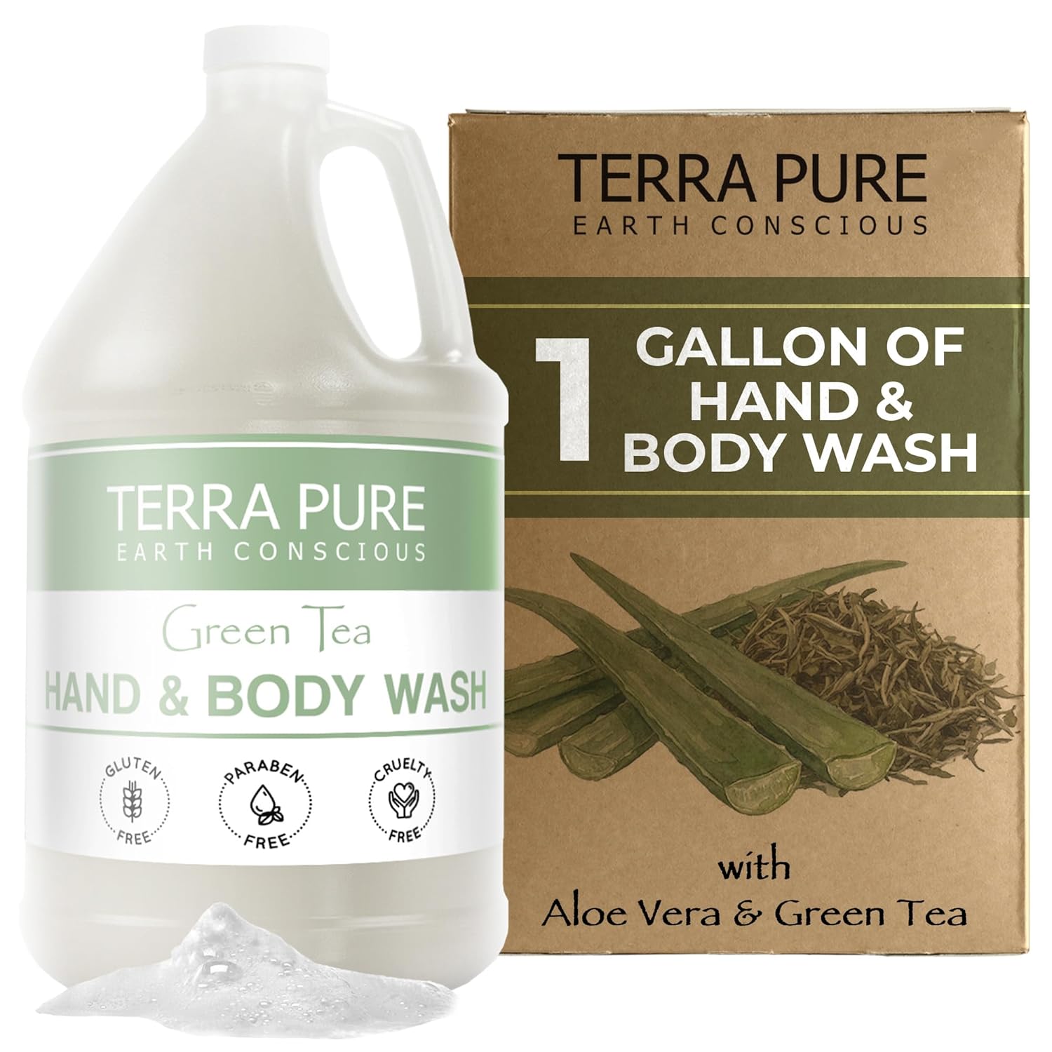 Terra Pure Hotel Body Wash/Hand Soap | One Gallon | Designed to Refill Soap Dispensers (Set of 1) - Image 2