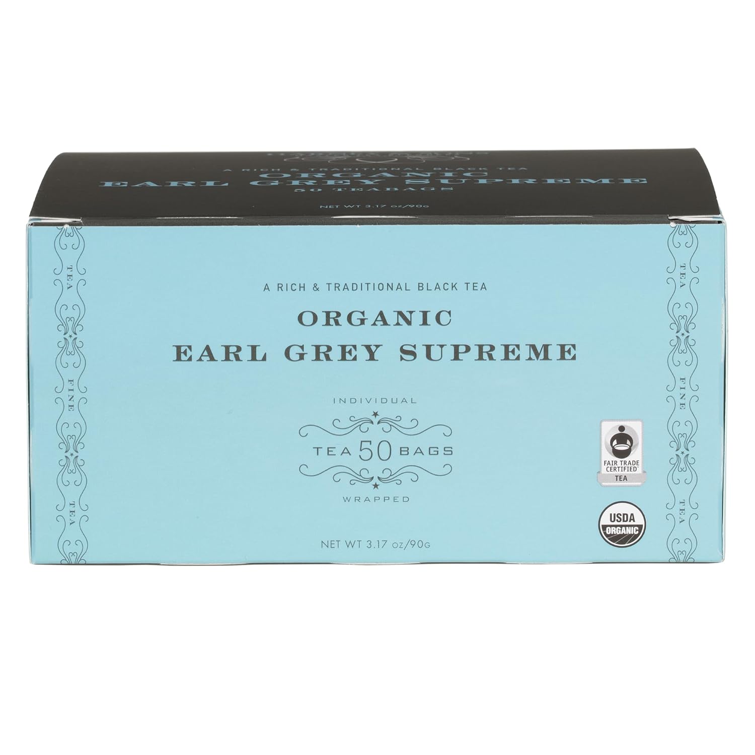 Harney & Sons Organic Earl Grey Supreme | Box of 50 Organic Earl Grey Tea Bags with Black Tea & Bergamot Oil, Individually Wrapped Teabags - Image 4