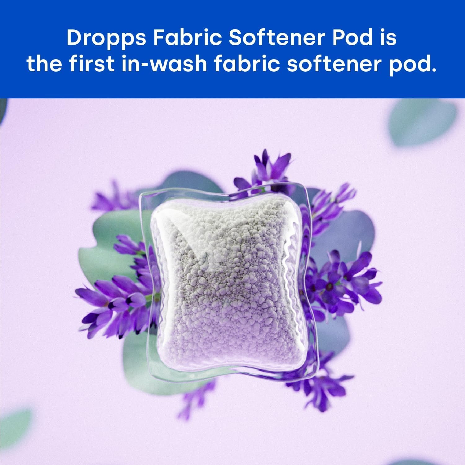 Dropps Fabric Softener Pods, Lavender Meadow (64 Count) - Laundry Softener For Soft & Fluffy Fabrics | Liquid Softener & Dryer Sheet Alternative | Clean Ingredients | Plastic Free Packaging - Image 3
