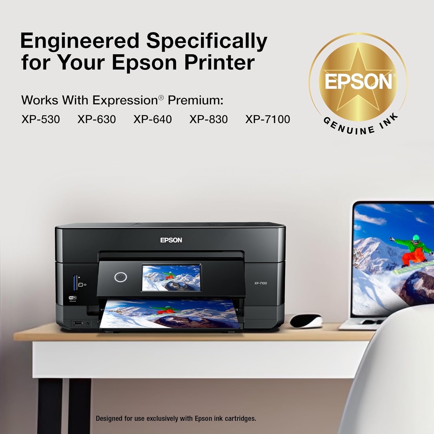 EPSON 410 Claria Premium Ink High Capacity Black & Standard Color Cartridge Combo Pack (T410XL-BCS) Works with Expression XP-530, 630, 640, 7100, 830 - Image 3